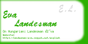 eva landesman business card